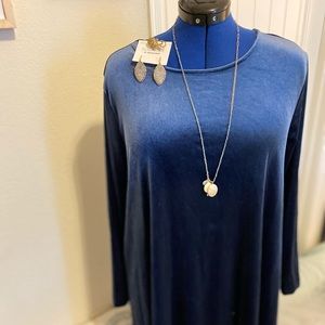 Like-New Blue Velvet Dress